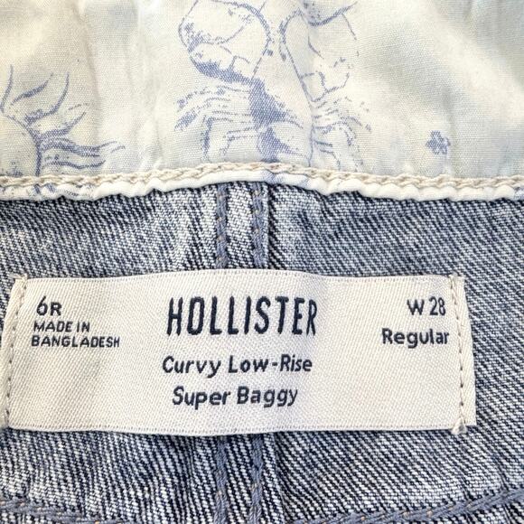 NWT Hollister Y2K Low-Rise Super Baggy Jeans Size 30W tagged 28W McBling Grunge - Picture 4 of 14